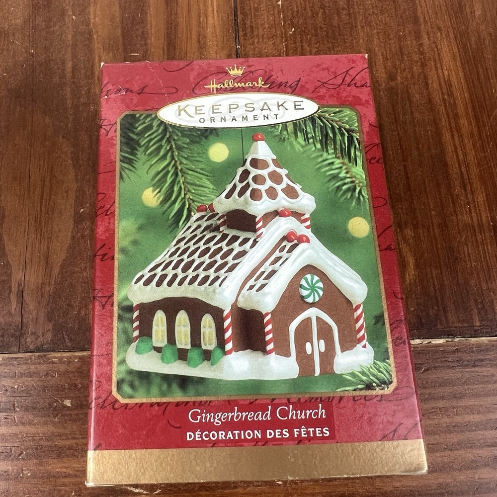 Hallmark Keepsake Gingerbread Church Christmas Holiday Ornament Handcrafted 2000